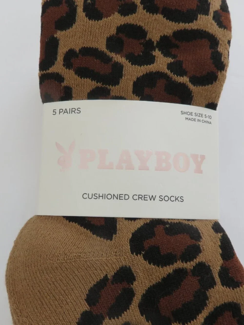 (#142) Playboy Multi-color 5-PK Signature Logo Bunny Cushioned Crew Socks